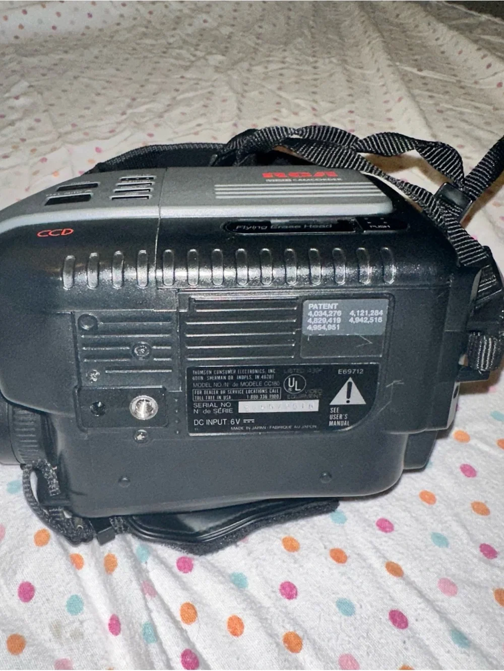 RCA VHSC Camcorder CC180 - Untested - Strap & RCA Cable - VCR Era Gem